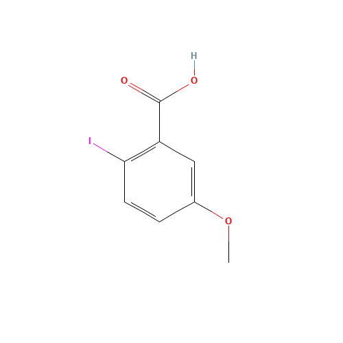 2-IODO-5-METHOXYBENZOIC ACID (CAS: 54413-93-3) - Chemical Structure and Molecular Formula 