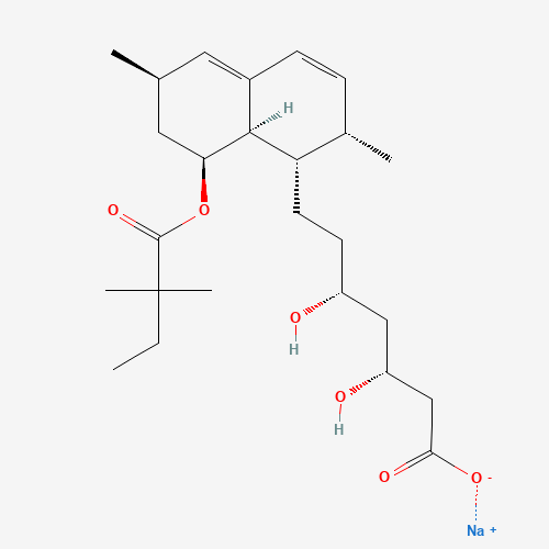 (3R,5R)-7-[(1S,2S,6R,8S,8aR)-8-(2,2-dimethylbutanoyloxy)-2,6-dimethyl-1,2,6,7,8,8a-hexahydronaphthalen-1-yl]-3,5-dihydroxyheptanoic acid;sodium (CAS: 101314-97-0) - Related Chemical Product