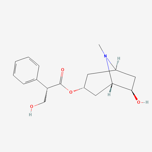 [(1S,3R,5S,6R)-6-hydroxy-8-methyl-8-azabicyclo[3.2.1]octan-3-yl] (2S)-3-hydroxy-2-phenylpropanoate (CAS: 126371-43-5) - Related Chemical Product
