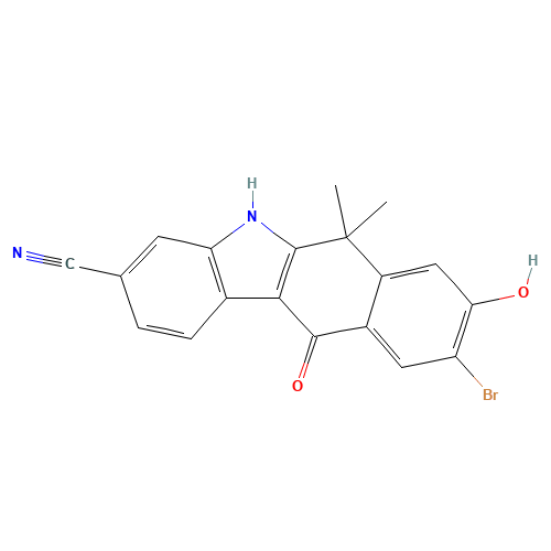 9-broMo-8-hydroxy-6,6-diMethyl-11-oxo-6,11-dihydro-5H-benzo[b]carbazole-3-carbonitrile (CAS: 1256579-06-2) - Related Chemical Product