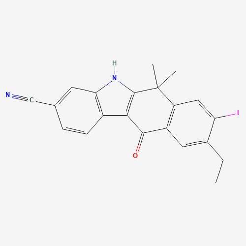 9-ethyl-8-iodo-6,6-diMethyl-11-oxo-6,11-dihydro-5H-benzo[b]carbazole-3-carbonitrile (CAS: 1256584-80-1) - Related Chemical Product