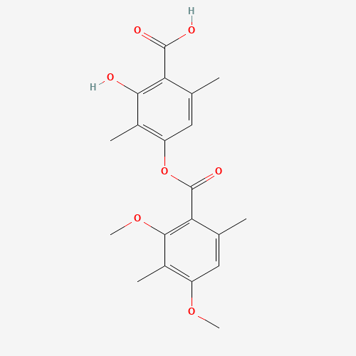 4-(2,4-dimethoxy-3,6-dimethylbenzoyl)oxy-2-hydroxy-3,6-dimethylbenzoic acid (CAS: 436-32-8) - Related Chemical Product