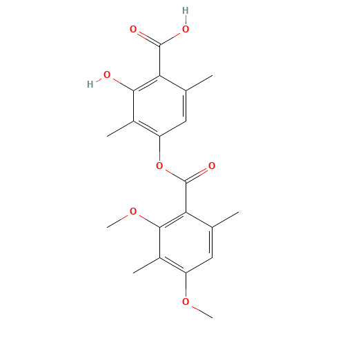 4-(2,4-dimethoxy-3,6-dimethylbenzoyl)oxy-2-hydroxy-3,6-dimethylbenzoic acid (CAS: 436-32-8) - Related Chemical Product