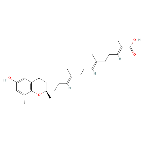 (2E,6E,10E)-13-[(2S)-6-hydroxy-2,8-dimethyl-3,4-dihydrochromen-2-yl]-2,6,10-trimethyltrideca-2,6,10-trienoic acid (CAS: 91893-83-3) - Related Chemical Product
