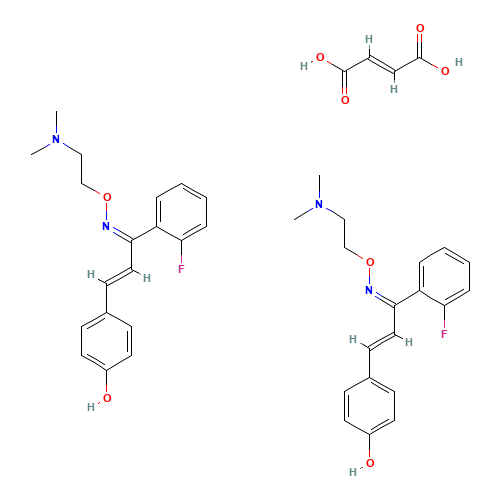 (lZ,2E)-l-(2-fluorophenyl)-3-(4-hydroxyphenyl)prop-2-en- 1-one 0-[2-(dimethylamino)ethyl]oxime (CAS: 130580-02-8) - Related Chemical Product