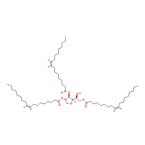 SORBITAN TRIOLEATE (CAS: 26266-58-0) - Chemical Structure and Molecular Formula 