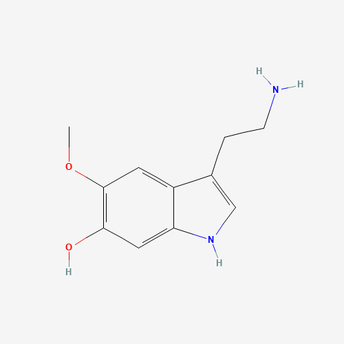 3-(2-Aminoethyl)-5-methoxy-1H-indol-6-ol (CAS: 2426-82-6) - Chemical Structure and Molecular Formula 
