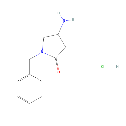 4-AMino-1-benzylpyrrolidin-2-one Hydrochloride (CAS: 478832-05-2) - Chemical Structure and Molecular Formula 