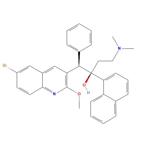 (1R,2R)-1-(6-bromo-2-methoxyquinolin-3-yl)-4-(methylamino)-2-(naphthalen-1-yl)-1-phenylbutan-2-ol (CAS: 857086-94-3) - Related Chemical Product