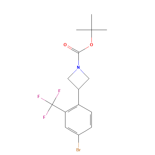 1-((l1-methyl)(l1-oxidanyl)boranyl)-3-(4-bromo-2-(trifluoromethyl)phenyl)azetidine (CAS: 2222935-73-9) - Chemical Structure and Molecular Formula 