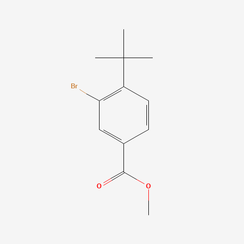 methyl 3-bromo-4-(tert-butyl)benzoate (CAS: 14034-08-3) - Chemical Structure and Molecular Formula 