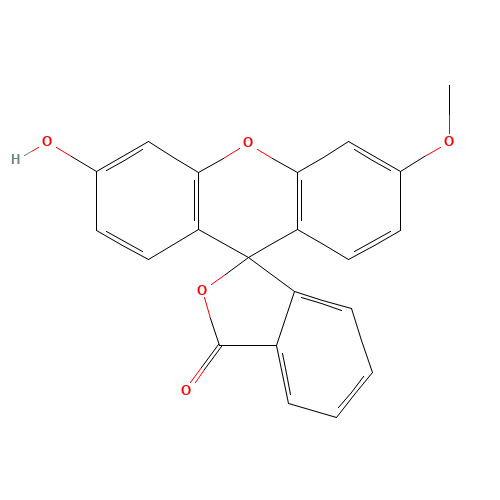 3-O-METHYLFLUORESCEIN (CAS: 65144-30-1) - Chemical Structure and Molecular Formula 