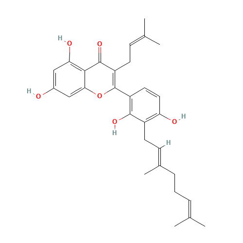 3'-Geranyl-3-prenyl-5,7,2',4'-tetrahydroxyflavone (CAS: 1334309-44-2) - Related Chemical Product