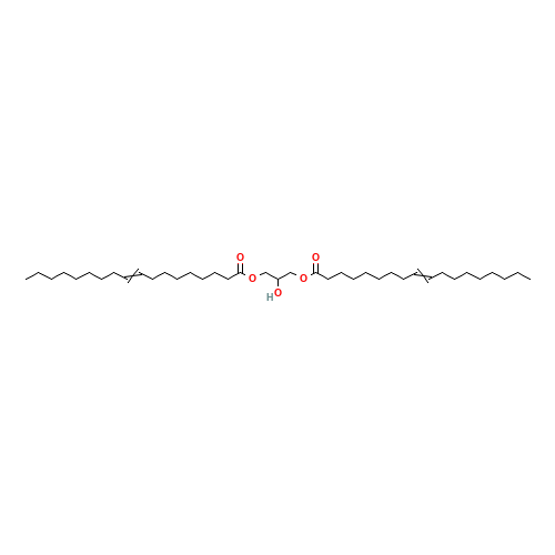 Glyceryl dioleate (CAS: 25637-84-7) - Chemical Structure and Molecular Formula 