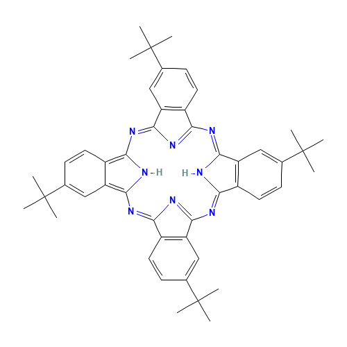 2,9,16,23-TETRA-TERT-BUTYL-29H,31H-PHTHALOCYANINE (CAS: 35984-93-1) - Chemical Structure and Molecular Formula 
