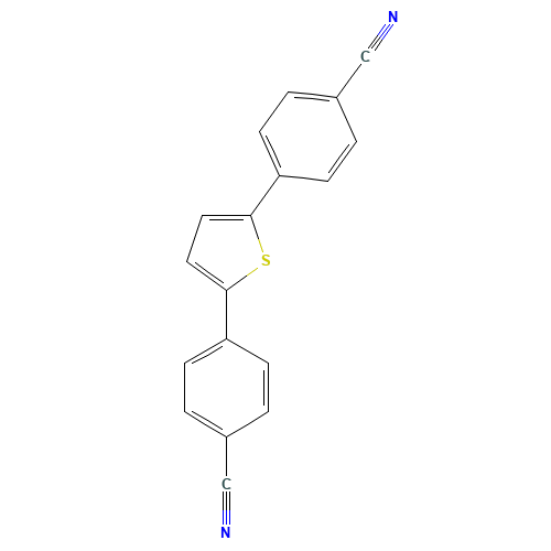 4,4'-(Thiophene-2,5-diyl)dibenzonitrile (CAS: 55368-38-2) - Chemical Structure and Molecular Formula 