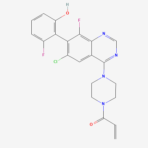 (S)-1-(4-(6-chloro-8-fluoro-7-(2-fluoro-6-hydroxyphenyl)quinazolin-4-yl)piperazin-1-yl)prop-2-en-1-one (CAS: 1698055-85-4) - Related Chemical Product