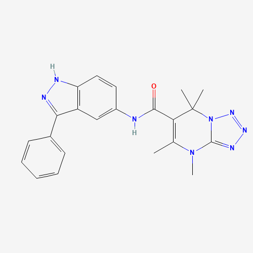 4,5,7,7-tetramethyl-N-(3-phenyl-1H-indazol-5-yl)tetrazolo[1,5-a]pyrimidine-6-carboxamide (CAS: 2390475-81-5) - Related Chemical Product