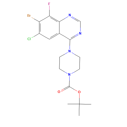 tert-Butyl 4-(7-bromo-6-chloro-8-fluoroquinazolin-4-yl)piperazine-1-carboxylate (CAS: 1698027-20-1) - Related Chemical Product