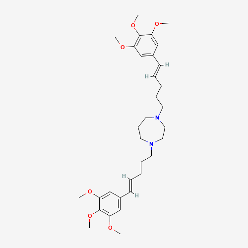 1H-1,4-Diazepine, hexahydro-1,4-bis((4E)-5-(3,4,5-trimethoxyphenyl)-4-penten-1-yl)- (CAS: 191089-59-5) - Related Chemical Product