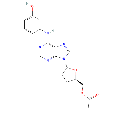 [(2R,5R)-5-[6-(3-hydroxyanilino)purin-9-yl]oxolan-2-yl]methyl acetate (CAS: 1221412-23-2) - Related Chemical Product