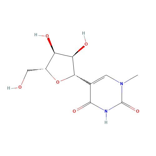 1-Methylpseudouridine (CAS: 13860-38-3) - Chemical Structure and Molecular Formula 