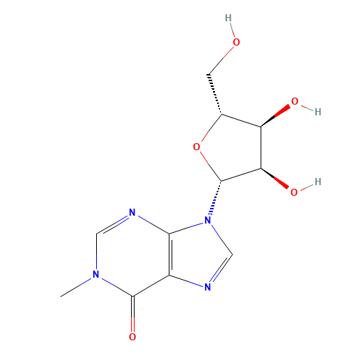 1-Methylinosine (CAS: 2140-73-0) - Chemical Structure and Molecular Formula 