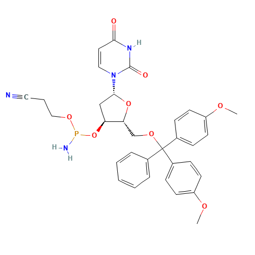 5'-O-DMT-2'-deoxyuridine-3'-CE Phosphoramidite (CAS: 109389-30-2) - Related Chemical Product