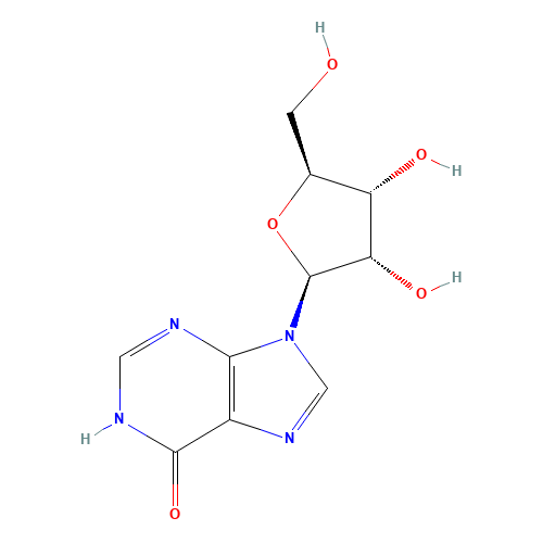 9-((2S,3S,4R,5S)-3,4-Dihydroxy-5-(hydroxymethyl)tetrahydrofuran-2-yl)-1H-purin-6(9H)-one (CAS: 21138-24-9) - Related Chemical Product