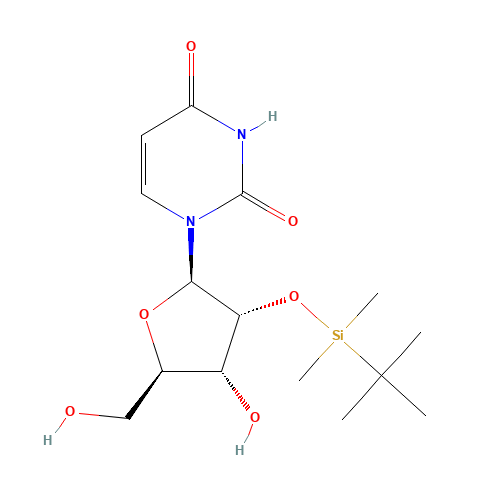 2'-TBDMS-rU (CAS: 54925-71-2) - Chemical Structure and Molecular Formula 
