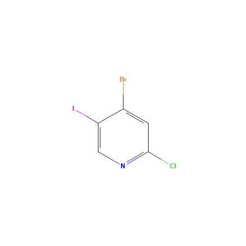 Pyridine, 4-bromo-2-chloro-5-iodo- (CAS: 1354021-06-9) - Chemical Structure and Molecular Formula 