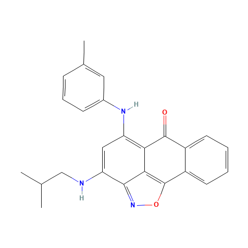 6H-Anthra[1,9-cd]isoxazol-6-one, 5-[(3-methylphenyl)amino]-3-[(2-methylpropyl)amino] (CAS: 727665-80-7) - Related Chemical Product