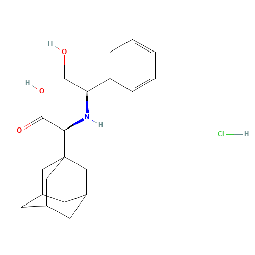 (S)-2-(Adamantan-1-yl)-2-(((R)-2-hydroxy-1-phenylethyl)amino)acetic acid hydrochloride (CAS: 361441-96-5) - Related Chemical Product