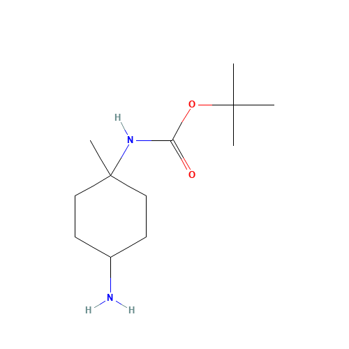 Tert-butyl (4-amino-1-methylcyclohexyl)carbamate (CAS: 412293-48-2) - Chemical Structure and Molecular Formula 